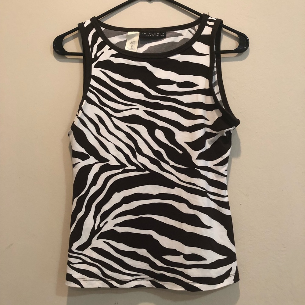 Zebra pattern tank top